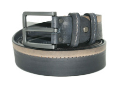 OPASEK VALEŠOVÁ ČERNOŠEDÝ PROŠITÝ 130/4 CM