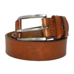 OPASEK VALEŠOVÁ KOŽENÝ HNĚDÝ 107/3,5 CM