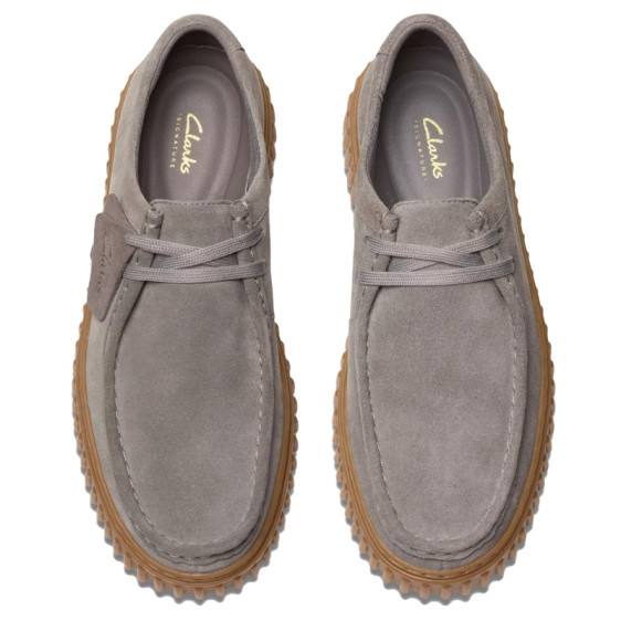 detail OBUV CLARKS TORHILL LO GREY SUEDE