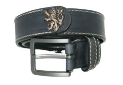 OPASEK VALEŠOVÁ ČERNÝ ČESKÝ LEV PROŠITÝ 100/4 CM