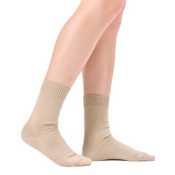 100% COTTON Ponožky zdravotní beige