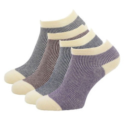 6402725 Ponožky Olet letní sneaker bavlněné proužky 4 páry v balení