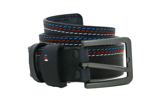 detail OPASEK VALEŠOVÁ ČERNÝ ŠITÍ TRIKOLORA 100/4 CM