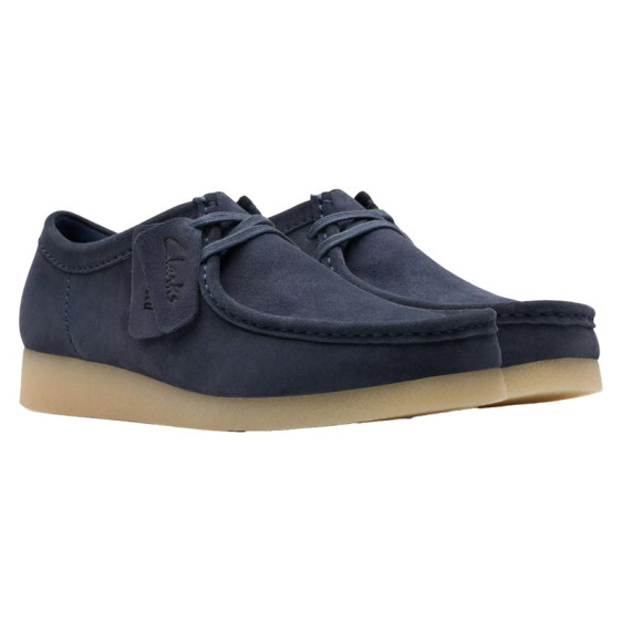detail OBUV CLARKS WALLABEE EVOSH NAVY SUEDE