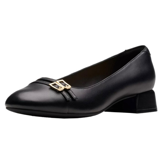 detail OBUV CLARKS DAISS30 COURT BLACK LEATHER
