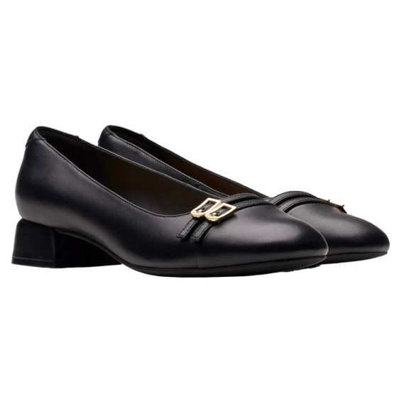 detail OBUV CLARKS DAISS30 COURT BLACK LEATHER