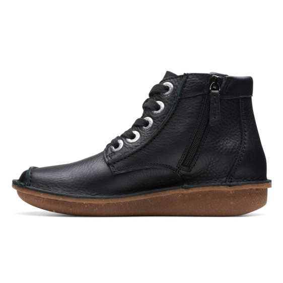 detail OBUV CLARKS FUNNY CEDAR BLACK LEATHER