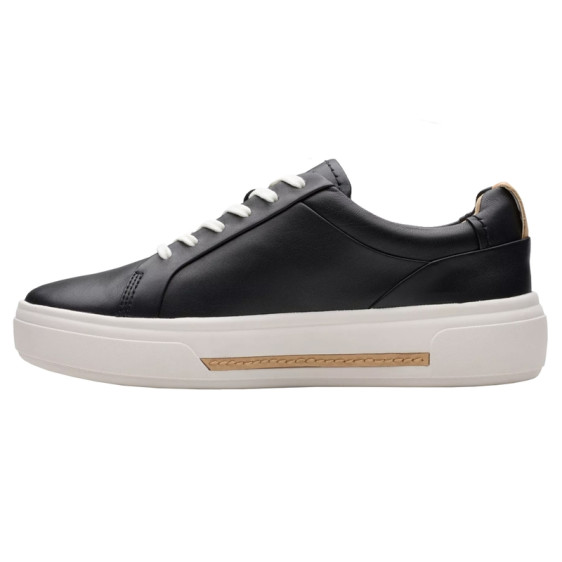 detail OBUV CLARKS HOLLYHOCK WALK BLACK LEATHER