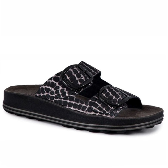 detail Despoina Black Croco Obuv Fantasy Sandals