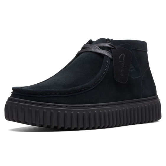 detail OBUV CLARKS TORHILL HI BLACK SUEDE