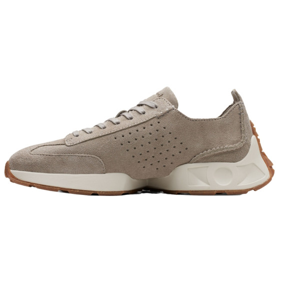 detail OBUV CLARKS CRAFT SPEED LIGHT GREY SUEDE