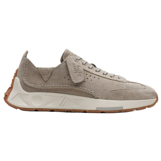 detail OBUV CLARKS CRAFT SPEED LIGHT GREY SUEDE