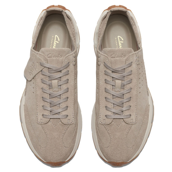 detail OBUV CLARKS CRAFT SPEED LIGHT GREY SUEDE