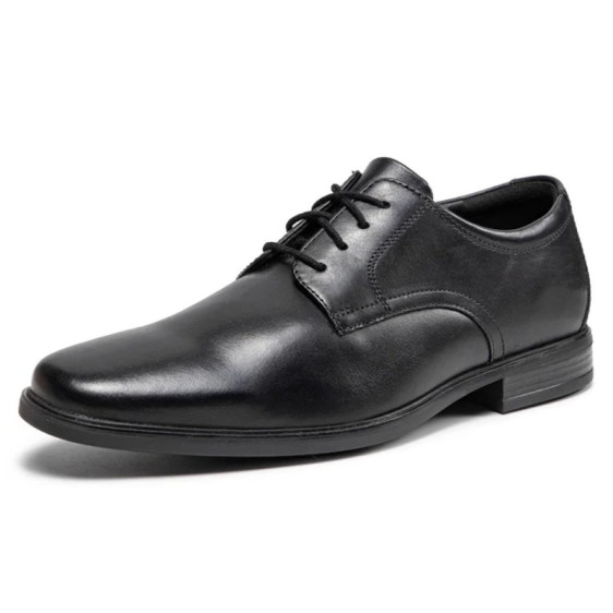 detail OBUV CLARKS HOWARD WALK BLACK LEATHER