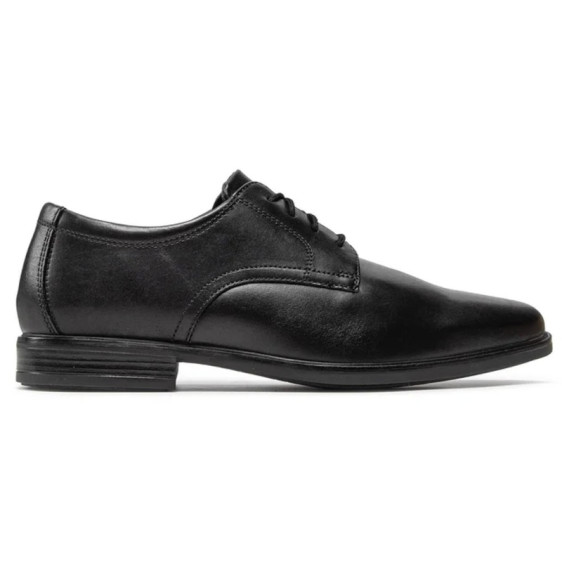 detail OBUV CLARKS HOWARD WALK BLACK LEATHER