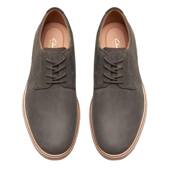 detail Obuv Clarks Atticus LTLace Dark Grey Nubuck