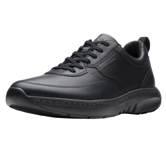 detail CLARKSPRO LACE BLACK LEATHER