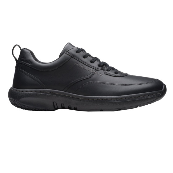detail CLARKSPRO LACE BLACK LEATHER