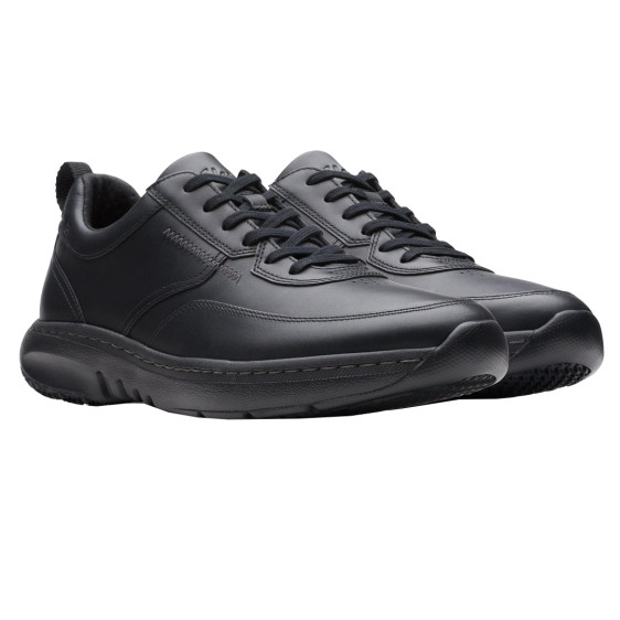 detail CLARKSPRO LACE BLACK LEATHER