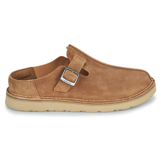 detail Solsbury Mule Dark Sand Suede Obuv Clarks