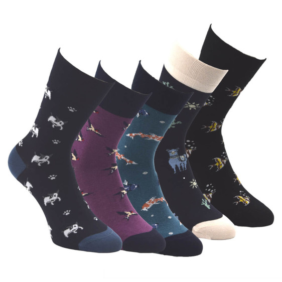 detail 9101521 Ponožky Olet barevné bavlněné OXSOX 39-42 5 párů