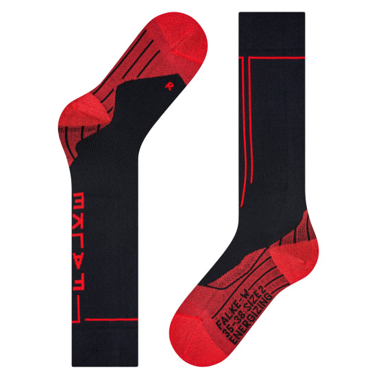 detail 16020 Ponožky Falke Energizing 3008 black 35-38
