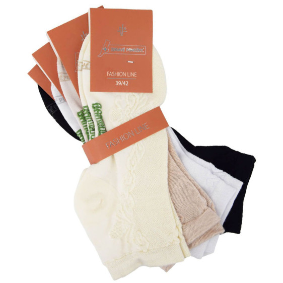 detail 63020 39-42 Olet ponožky kotníkové bambusové 4 páry v balení