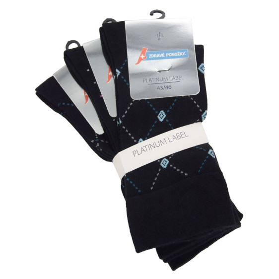 detail 71018 Ponožky Olet bambusové oblekové elastan 3D 3 páry v balení 43-46