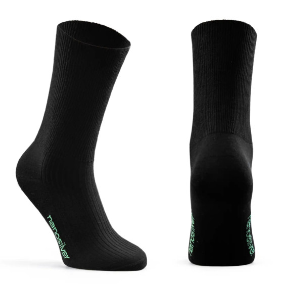 detail Zdravotní ponožky se stříbrem M 39/42 černá Nanosilver