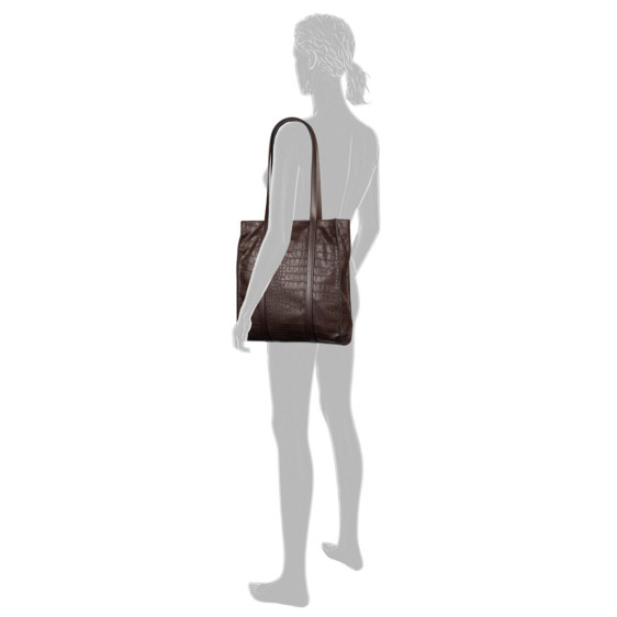 detail 012823 107 croco brown Kabelka Gabor
