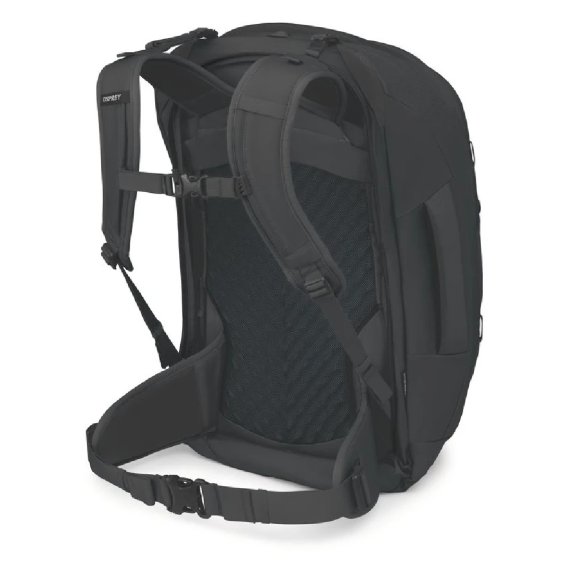 detail Farpoint 55, black, Osprey cestovní batoh
