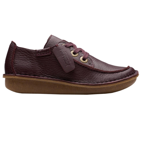 detail OBUV CLARKS FUNNY DREAM WINE LEATHER